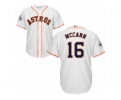 Youth Majestic Houston Astros #16 Brian McCann Replica White Home 2017 World Series Bound Cool Base MLB Jersey