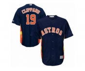 Youth Majestic Houston Astros #19 Tyler Clippard Replica Navy Blue Alternate Cool Base MLB Jersey
