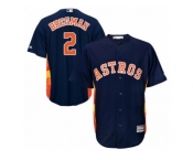 Youth Majestic Houston Astros #2 Alex Bregman Authentic Navy Blue Alternate Cool Base MLB Jersey