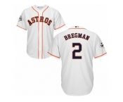 Youth Majestic Houston Astros #2 Alex Bregman Replica White Home 2017 World Series Bound Cool Base MLB Jersey