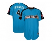 Youth Majestic Houston Astros #4 George Springer Replica Blue American League 2017 MLB All-Star MLB Jersey