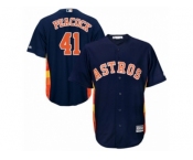Youth Majestic Houston Astros #41 Brad Peacock Authentic Navy Blue Alternate Cool Base MLB Jersey