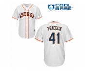 Youth Majestic Houston Astros #41 Brad Peacock Replica White Home Cool Base MLB Jersey
