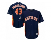 Youth Majestic Houston Astros #43 Lance McCullers Replica Navy Blue Alternate 2017 World Series Bound Cool Base MLB Jersey