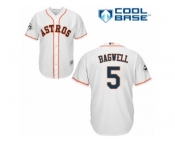 Youth Majestic Houston Astros #5 Jeff Bagwell Replica White Home 2017 World Series Bound Cool Base MLB Jersey