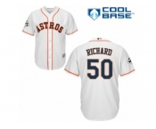 Youth Majestic Houston Astros #50 J.R. Richard Replica White Home 2017 World Series Bound Cool Base MLB Jersey