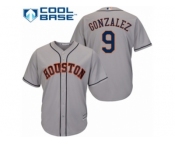Youth Majestic Houston Astros #9 Marwin Gonzalez Replica Grey Road Cool Base MLB Jersey