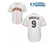 Youth Majestic Houston Astros #9 Marwin Gonzalez Replica White Home Cool Base MLB Jersey
