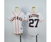 youth mlb jerseys houston astros #27 altuve white