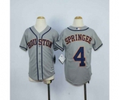 youth mlb jerseys houston astros #4 springer grey