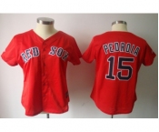 women mlb jerseys boston red sox #15 pedroia red