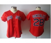 women mlb jerseys boston red sox #28 gonzalez red