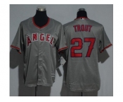 Youth Los Angeles Angels Of Anaheim #27 Mike Trout Grey Cool Base Stitched MLB Jersey