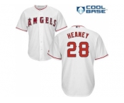 Youth Los Angeles Angels Of Anaheim #28 Andrew Heaney White Cool Base Stitched MLB Jersey