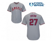 Youth Majestic Los Angeles Angels of Anaheim #27 Darin Erstad Replica Grey Road Cool Base MLB Jersey