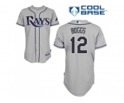 Youth Tampa Bay Rays #12 Wade Boggs Grey Cool Base Stitched MLB Jersey