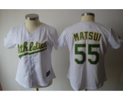 MLB Women Jerseys oakland athletics #55 matsui white