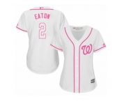 Women's Majestic Washington Nationals #2 Adam Eaton Replica White Fashion Cool Base MLB Jersey