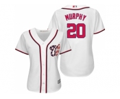 Women's Washington Nationals #20 Daniel Murphy White Home Stitched MLB Jersey