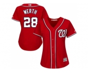 Women's Washington Nationals #28 Jayson Werth Red Alternate Stitched MLB Jersey
