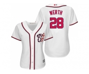Women's Washington Nationals #28 Jayson Werth White Fashion Stitched MLB Jersey