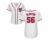 Women's Washington Nationals #56 Joe Blanton White Home Stitched MLB Jersey