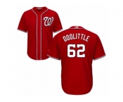 Youth Majestic Washington Nationals #62 Sean Doolittle Authentic Red Alternate 1 Cool Base MLB Jersey
