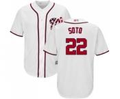 Youth Washington Nationals #22 Juan Soto Authentic White Home Cool Base Baseball Jersey