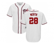 Youth Washington Nationals #28 Jayson Werth White Cool Base Stitched MLB Jersey
