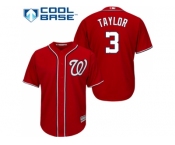 Youth Washington Nationals #3 Michael Taylor Red Cool Base Stitched MLB Jersey