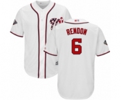 Youth Washington Nationals #6 Anthony Rendon Authentic White Home Cool Base 2019 World Series Bound Baseball Jersey