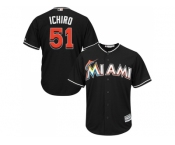 Youth Miami Marlins #51 Ichiro Suzuki Black Cool Base Stitched MLB Jersey