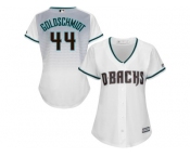 Women's Arizona Diamondbacks #44 Paul Goldschmidt Majestic White Aqua Home Cool Base Player Jersey