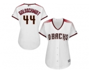 Women's Arizona Diamondbacks #44 Paul Goldschmidt Majestic White Home Cool Base Player Jersey