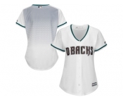Women's Arizona Diamondbacks Majestic White Aqua Home Cool Base Jersey