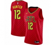 Women's Atlanta Hawks #12 De'Andre Hunter Authentic Red Basketball Jersey Statement Edition