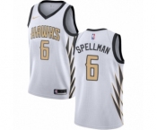Women's Nike Atlanta Hawks #6 Omari Spellman Swingman White NBA Jersey - City Edition