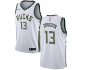 Women's Nike Milwaukee Bucks #13 Malcolm Brogdon Swingman White Home NBA Jersey - Association Edition