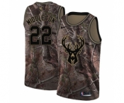 Women's Nike Milwaukee Bucks #22 Khris Middleton Swingman Camo Realtree Collection NBA Jersey