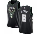 Women's Nike Milwaukee Bucks #6 Eric Bledsoe Swingman Black Alternate NBA Jersey - Statement Edition