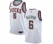 Women's Nike Milwaukee Bucks #6 Eric Bledsoe Swingman White Fashion Hardwood Classics NBA Jersey