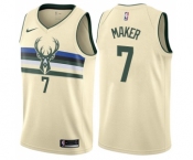 Women's Nike Milwaukee Bucks #7 Thon Maker Swingman Cream NBA Jersey - City Edition