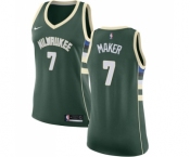 Women's Nike Milwaukee Bucks #7 Thon Maker Swingman Green Road NBA Jersey - Icon Edition