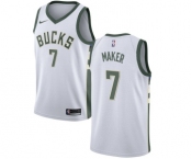 Women's Nike Milwaukee Bucks #7 Thon Maker Swingman White Home NBA Jersey - Association Edition