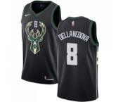 Women's Nike Milwaukee Bucks #8 Matthew Dellavedova Swingman Black Alternate NBA Jersey - Statement Edition