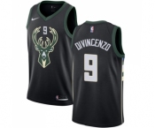 Women's Nike Milwaukee Bucks #9 Donte DiVincenzo Swingman Black NBA Jersey - Statement Edition