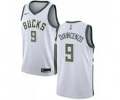 Women's Nike Milwaukee Bucks #9 Donte DiVincenzo Swingman White NBA Jersey - Association Edition