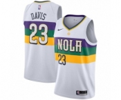 Women's Nike New Orleans Pelicans #23 Anthony Davis Swingman White NBA Jersey - City Edition
