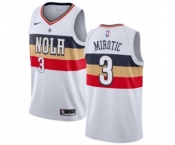 Women's Nike New Orleans Pelicans #3 Nikola Mirotic White Swingman Jersey - Earned Edition