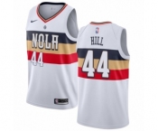 Women's Nike New Orleans Pelicans #44 Solomon Hill White Swingman Jersey - Earned Edition